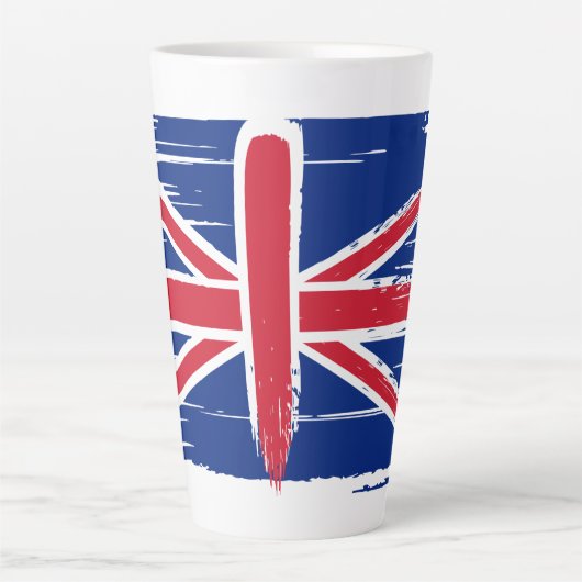 Tasse Latte Drapeau Union Jack britannique de Bruxelles (Devant)