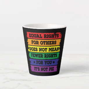 Tasse Latte Droits égaux Droits LGBTQ Fierté Parade Ally