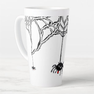 Tasse Latte Drôle Aiders Cartoon Cust. Musique en latte blanc