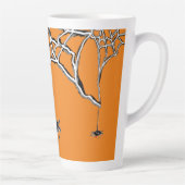Tasse Latte Drôle Aiders Cartoon Cust. Musique en latte orange (Droite)
