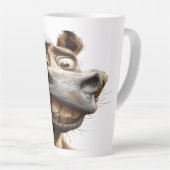 Tasse Latte Drôle âne art design (Angle droit)