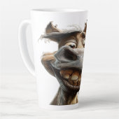 Tasse Latte Drôle âne art design (Angle gauche)
