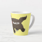 Tasse Latte Drôle animal avide de carcajou (Angle droit)