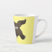 Tasse Latte Drôle animal avide de carcajou (Droite)