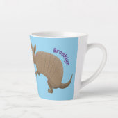 Tasse Latte Drôle armadillo joyeux dessin animé (Droite)