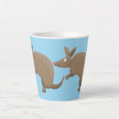 Tasse Latte Drôle armadillo joyeux dessin animé (Devant)
