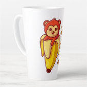 Tasse Latte Drôle Banane Singe Vous Êtes Un Peu Étrange (Angle gauche)