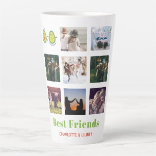 Tasse Latte Drôle BFF PHOTO COLLAGE Cadeau personnalisé AVOCAD