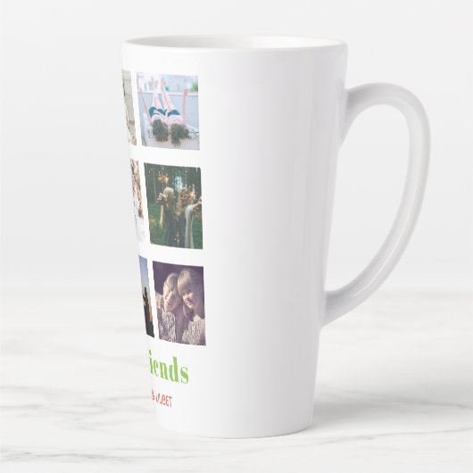 Tasse Latte Drôle BFF PHOTO COLLAGE Cadeau personnalisé AVOCAD (Droite)