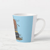 Tasse Latte Drôle bulldozer de conduite de taureaux (Droite)
