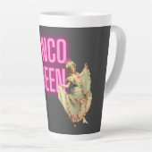 Tasse Latte Drôle Bunco Queen Vintage (Angle droit)