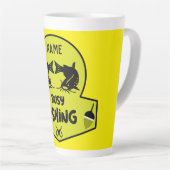 Tasse Latte Drôle cadeaux de pêche originaux (Angle droit)