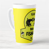 Tasse Latte Drôle cadeaux de pêche originaux (Angle gauche)