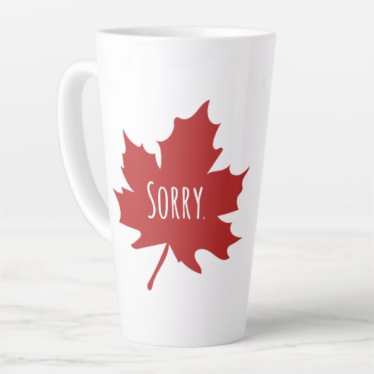 Tasse Latte Drôle Canadien (Angle gauche)