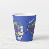Tasse Latte Drôle caricature de poisson de pêcheur (Devant)