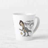 Tasse Latte Drôle Charlotte Bronte Saurus Dinosaur Lecteur de (Angle droit)