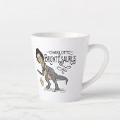 Tasse Latte Drôle Charlotte Bronte Saurus Dinosaur Lecteur de (Droite)