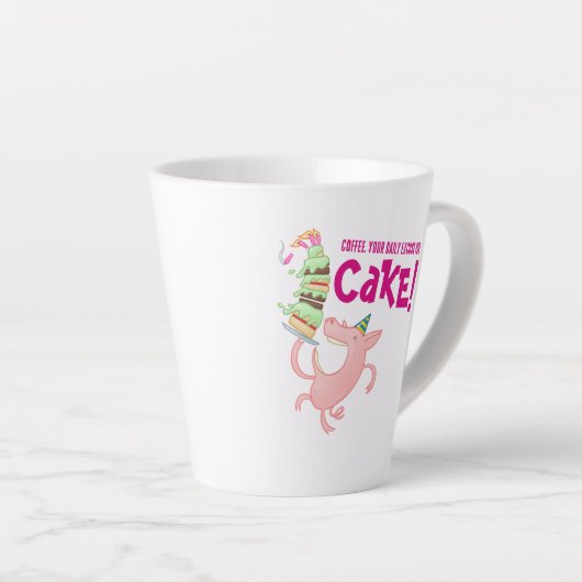 Tasse Latte Drôle Cochon Café Quotidien Excusez-Vous Pour Cart (Angle droit)