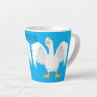 Drôle curieuse dessin animé d'oie domestique