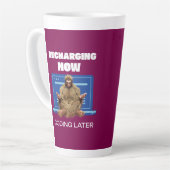Tasse Latte Drôle de Bigfoot Programmeur Rechargeant le Codage (Angle gauche)