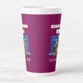 Tasse Latte Drôle de Bigfoot Programmeur Rechargeant le Codage (Devant)