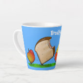 Tasse Latte Drôle de dessin animé de fourmis (Angle gauche)