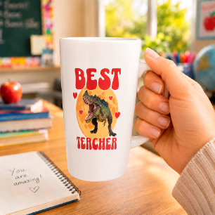 Tasse Latte Drôle de dinosaure Dino Meilleur enseignant