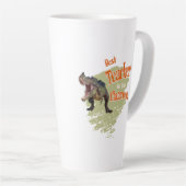 Tasse Latte Drôle de dinosaure Meilleur enseignant de la class (Angle droit)