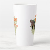 Tasse Latte Drôle de dinosaure Meilleur enseignant de la class (Devant)