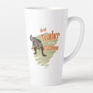 Tasse Latte Drôle de dinosaure Meilleur enseignant de la class