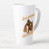 Tasse Latte Drôle de motivation de course de Bigfoot (Angle droit)