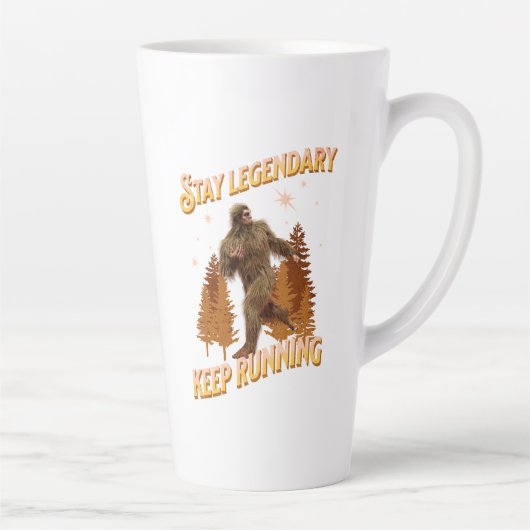 Tasse Latte Drôle de motivation de course de Bigfoot (Droite)