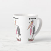 Tasse Latte Drôle dessin animé de cigogne en marabou (Angle droit)