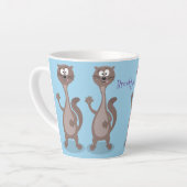 Tasse Latte Drôle dessin animé en toile (Angle gauche)