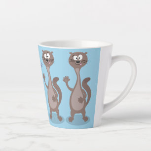 Tasse Latte Drôle dessin animé en toile