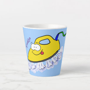 Tasse Latte Drôle dessin animé linge de fer