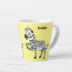 Tasse Latte Drôle dessin animé zèbre