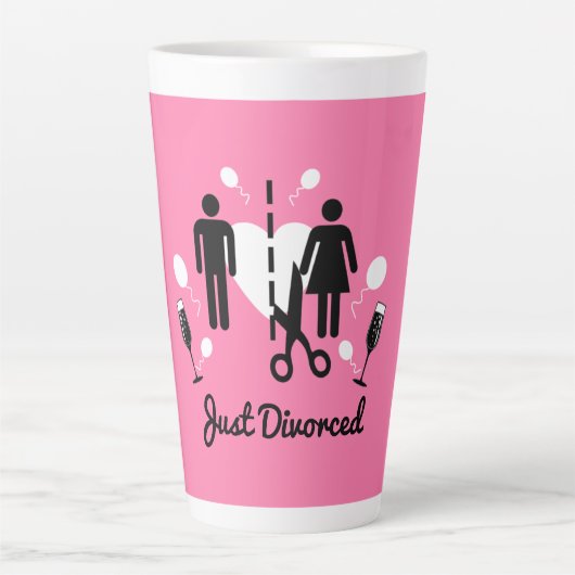 Tasse Latte Drôle Divorce Sympathy Dons (Devant)