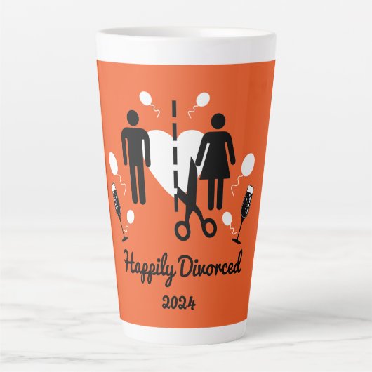 Tasse Latte Drôle Divorce Sympathy Dons (Devant)
