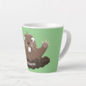 Tasse Latte Drôle gopher de poche creusant dessin dessin de de (Angle droit)