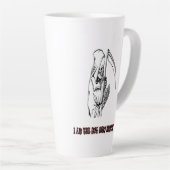 Tasse Latte Drôle Grim Reaper Citation Éffrayante Halloween Nu (Angle droit)