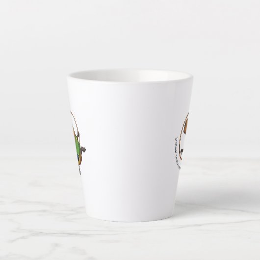 Tasse Latte Drôle Gymnaste rythmique Capybara Hoop Dessin (Devant)