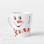 Tasse Latte Drôle Happy Face Snowman Écart d'hiver Hot Coca (Angle gauche)