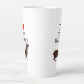 Tasse Latte Drôle J'Aime Les Petits Wieners Daschund Devis Chi (Devant)
