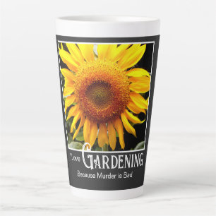 Tasse Latte Drôle jardinage disant jaune soleil