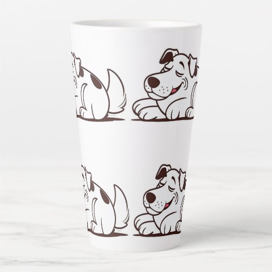 Tasse Latte Drôle Lazy Chig Design (Devant)