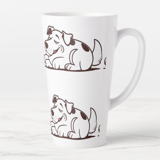 Tasse Latte Drôle Lazy Chig Design (Droite)