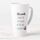 Tasse Latte Drôle Merci de sitter chien pour animal de compagn (Angle droit)