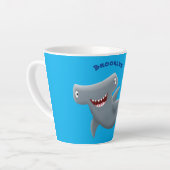 Tasse Latte Drôle mignon requin marteau dessin animé (Angle gauche)