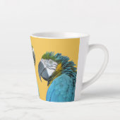 Tasse Latte Drôle Parler Les Perroquets Poussière. BG Latte Mu (Droite)